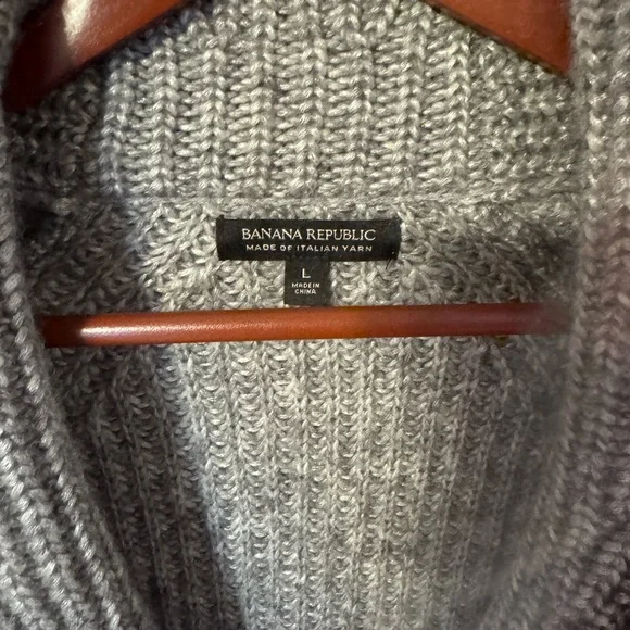 Banana Republic Heather Gray Cardigan Sweater - Picture 2 of 5